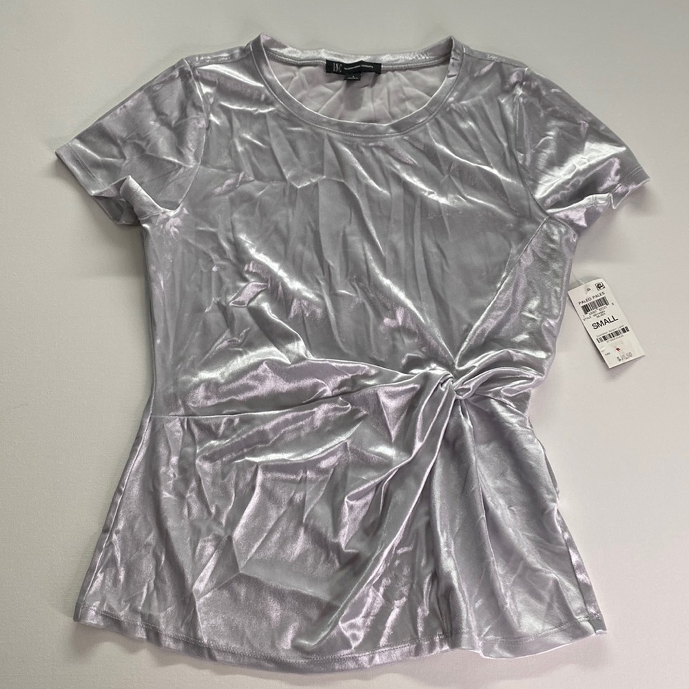 INC short sleeve silver shirt small